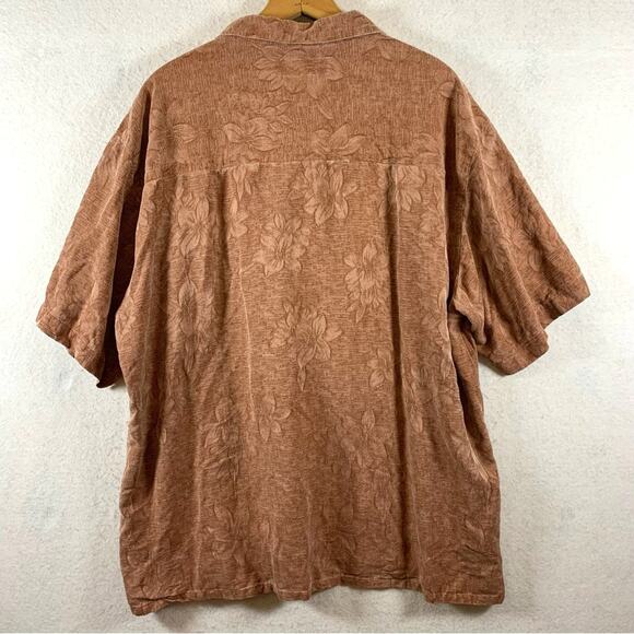 Island Republic Men 100% Silk Floral Button Shirt Sz XXL Coral‎ Tropical Resort - Picture 5 of 11